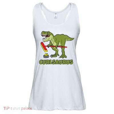 Curlsaurus Curler Dinosaur Sport Ladies Essential Flowy Tank