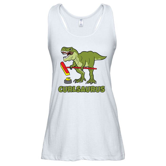 Curlsaurus Curler Dinosaur Sport Ladies Essential Flowy Tank