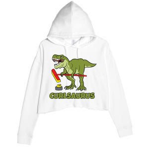 Curlsaurus Curler Dinosaur Sport Crop Fleece Hoodie