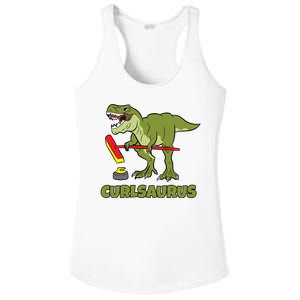 Curlsaurus Curler Dinosaur Sport Ladies PosiCharge Competitor Racerback Tank