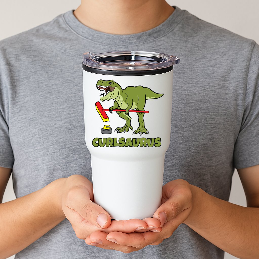 Curlsaurus Curler Dinosaur Sport Tumbler