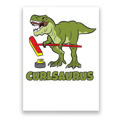 Curlsaurus Curler Dinosaur Sport Poster