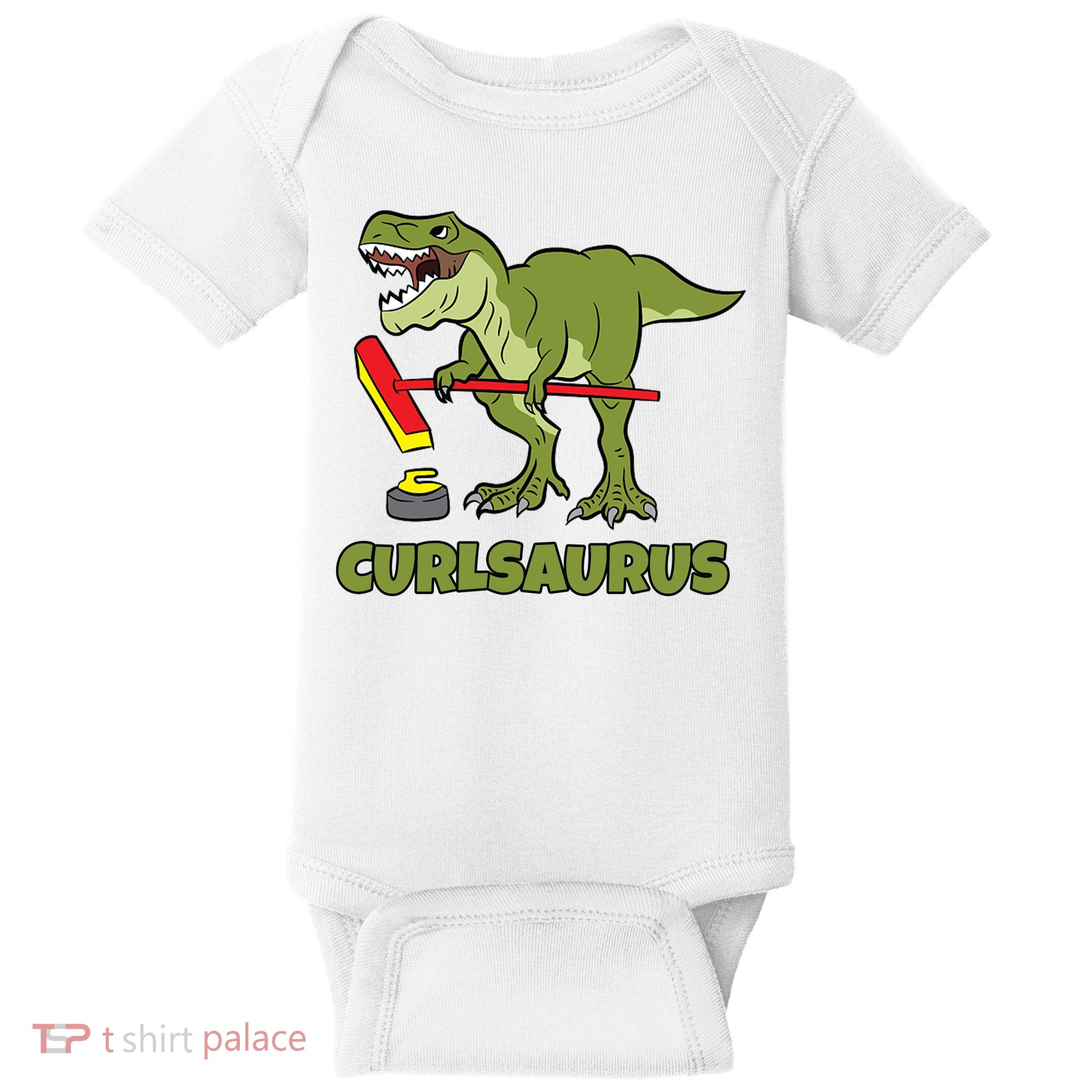 Curlsaurus Curler Dinosaur Sport Baby Bodysuit