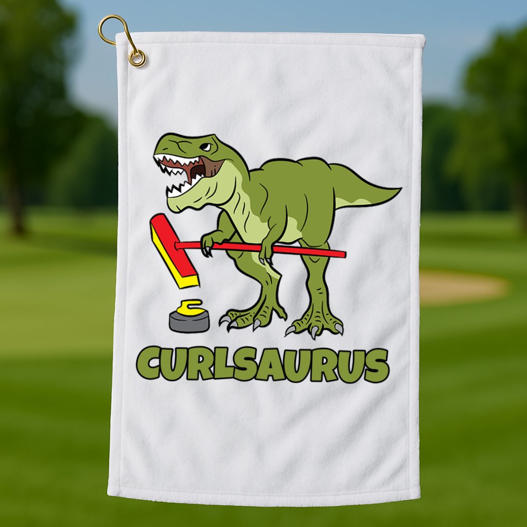 Curlsaurus Curler Dinosaur Sport Golf Towel