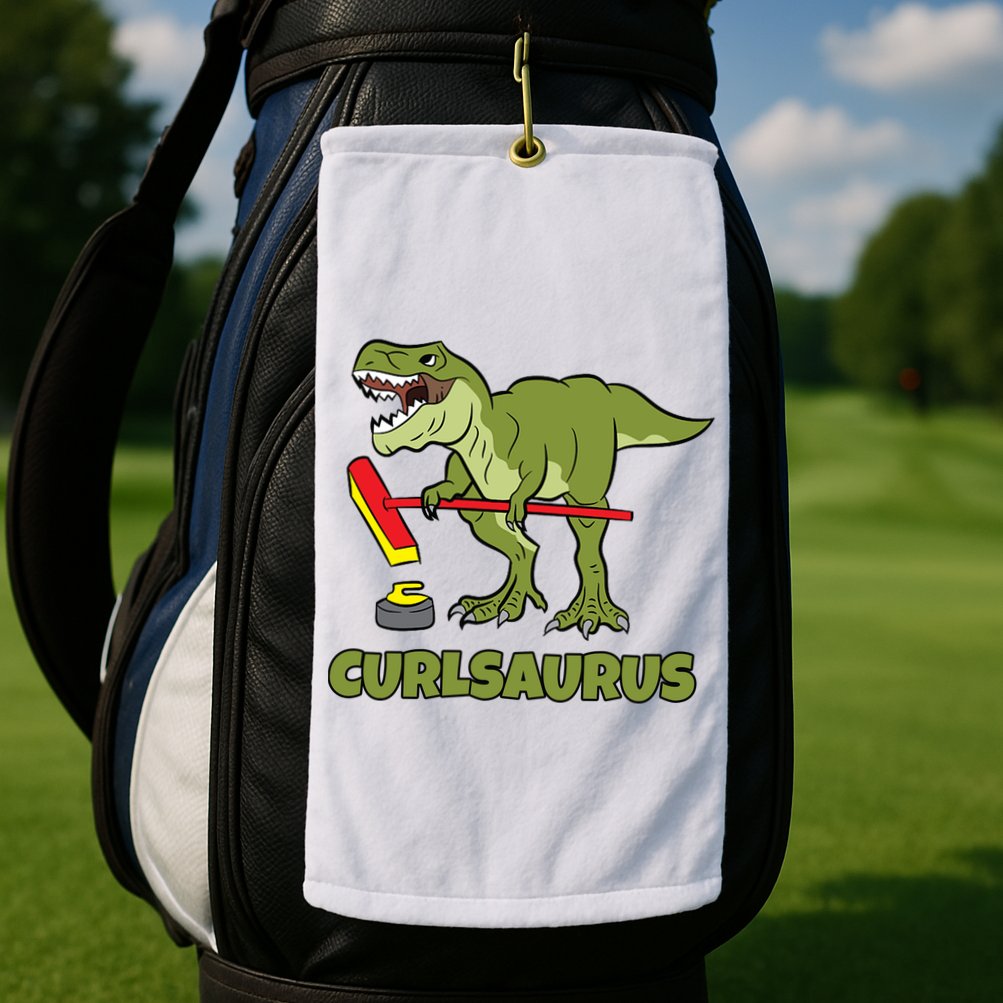 Curlsaurus Curler Dinosaur Sport Golf Towel