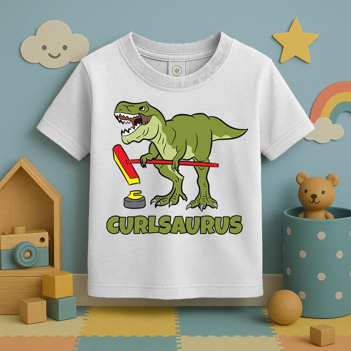 Curlsaurus Curler Dinosaur Sport Toddler T-Shirt