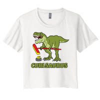 Curlsaurus Curler Dinosaur Sport Women's Crop Top Tee