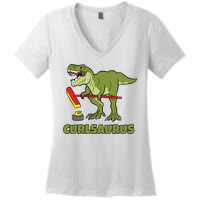 Curlsaurus Curler Dinosaur Sport Women's V-Neck T-Shirt