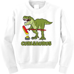 Curlsaurus Curler Dinosaur Sport Kids Sweatshirt