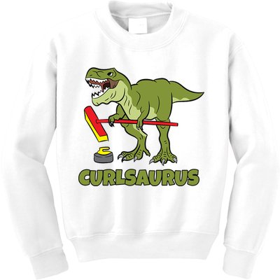 Curlsaurus Curler Dinosaur Sport Kids Sweatshirt
