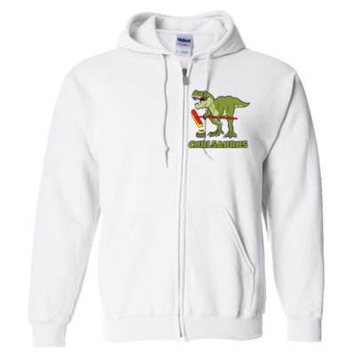 Curlsaurus Curler Dinosaur Sport Full Zip Hoodie