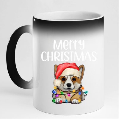 Corgi Christmas Dog Funny Corgi Dog Puppy Xmas Corgi Breed Gift 11oz Black Color Changing Mug