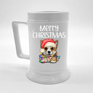 Corgi Christmas Dog Funny Corgi Dog Puppy Xmas Corgi Breed Gift Beer Stein