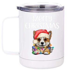 Corgi Christmas Dog Funny Corgi Dog Puppy Xmas Corgi Breed Gift 12 oz Stainless Steel Tumbler Cup