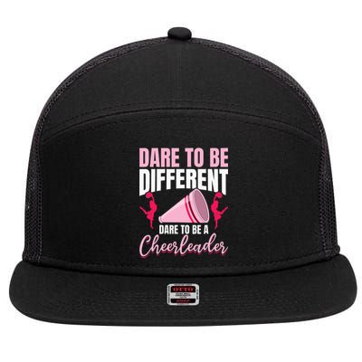 Cheerleader Cheerleading Dare to be different 7 Panel Mesh Trucker Snapback Hat