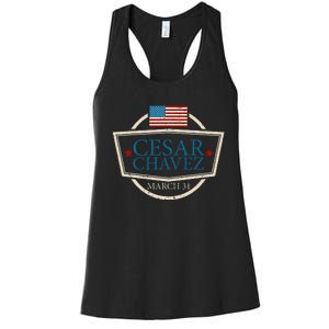 Cesar Chavez Day I Si Se Puede funny Quote Women's Racerback Tank