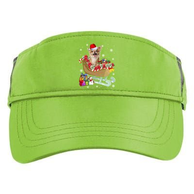 Cute Chihuahua Dog Christmas Santa Hat Xmas Puppy Lover Funny Gift Adult Drive Performance Visor