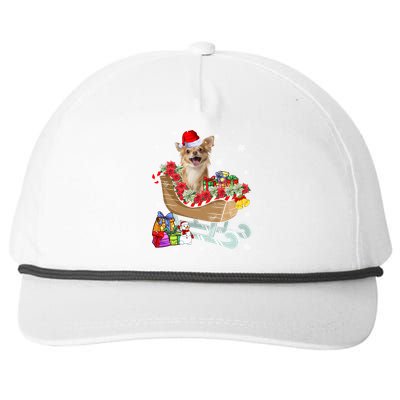 Cute Chihuahua Dog Christmas Santa Hat Xmas Puppy Lover Funny Gift Snapback Five-Panel Rope Hat