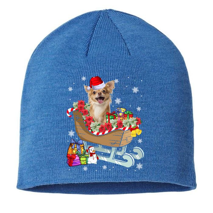 Cute Chihuahua Dog Christmas Santa Hat Xmas Puppy Lover Funny Gift Sustainable Beanie