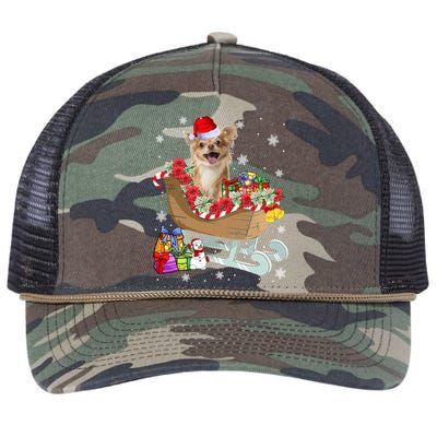 Cute Chihuahua Dog Christmas Santa Hat Xmas Puppy Lover Funny Gift Retro Rope Trucker Hat Cap