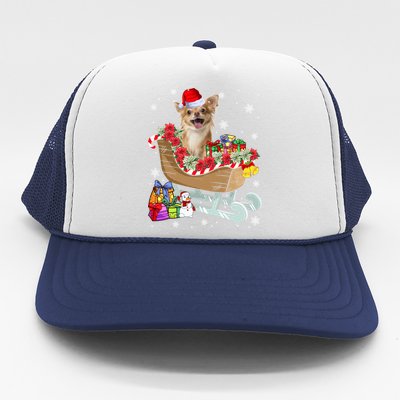 Cute Chihuahua Dog Christmas Santa Hat Xmas Puppy Lover Funny Gift Trucker Hat