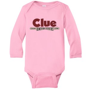 Clue Classic Detective Game Baby Long Sleeve Bodysuit