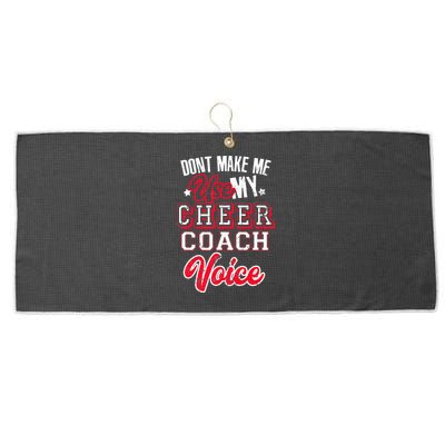 Cheerleading Coach Don't Make Me Use My Cheer Coach Voice Large Microfiber Waffle Golf Towel
