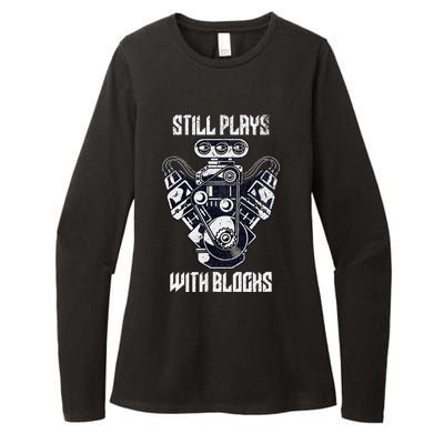 Cool Car Drag Racing Still Plays with Blocks Funny Mechanic Womens CVC Long Sleeve Shirt