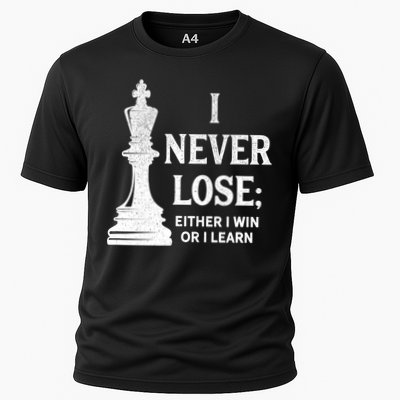Classic Chess Design Gift I Never Lose I Either Win Or Learn Gift Performance Shirt