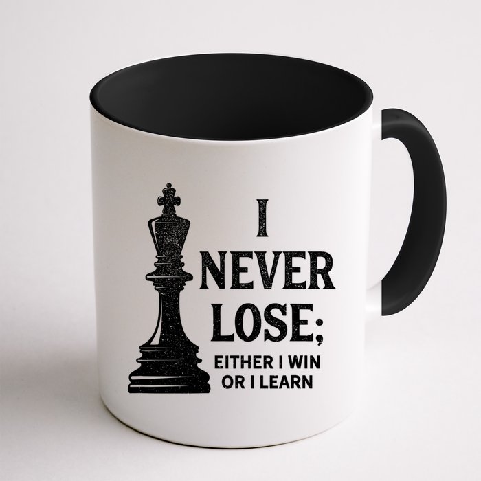 Classic Chess Design Gift I Never Lose I Either Win Or Learn Gift Mug