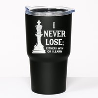 Classic Chess Design Gift I Never Lose I Either Win Or Learn Gift Tumbler