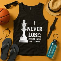 Classic Chess Design Gift I Never Lose I Either Win Or Learn Gift Tank Top