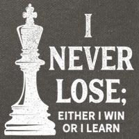 Classic Chess Design Gift I Never Lose I Either Win Or Learn Gift Cotton Canvas Backpack
