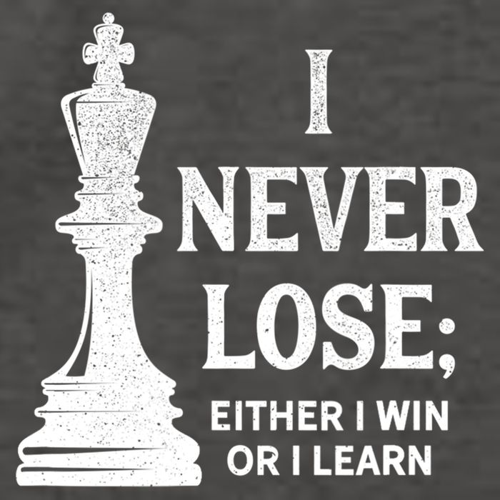 Classic Chess Design Gift I Never Lose I Either Win Or Learn Gift Vector Backpack