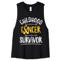 Childhood Cancer Design For A Childhood Cancer Survivor Women's Racerback Cropped Tank