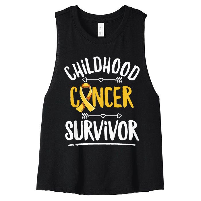 Childhood Cancer Design For A Childhood Cancer Survivor Women's Racerback Cropped Tank