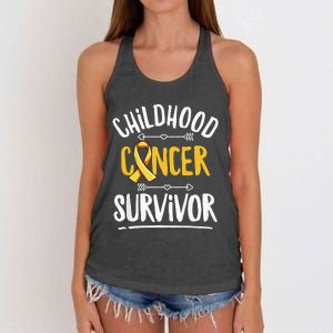 Childhood Cancer Design For A Childhood Cancer Survivor Women's Knotted Racerback Tank