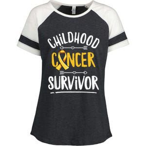 Childhood Cancer Design For A Childhood Cancer Survivor Enza Ladies Jersey Colorblock Tee