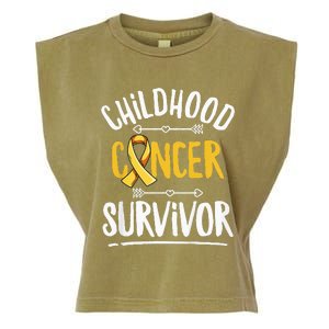 Childhood Cancer Design For A Childhood Cancer Survivor Garment-Dyed Women's Muscle Tee