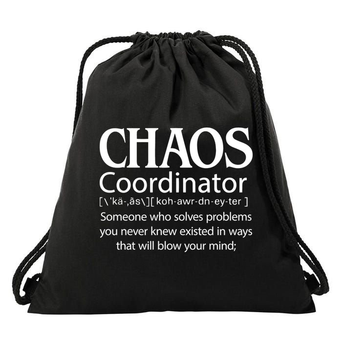 Chaos Coordinator Definition Drawstring Bag