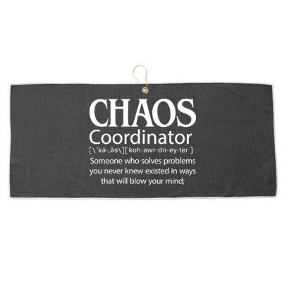 Chaos Coordinator Definition Large Microfiber Waffle Golf Towel
