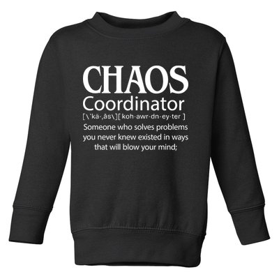 Chaos Coordinator Definition Toddler Sweatshirt
