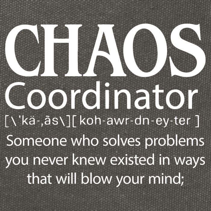 Chaos Coordinator Definition Cotton Canvas Backpack