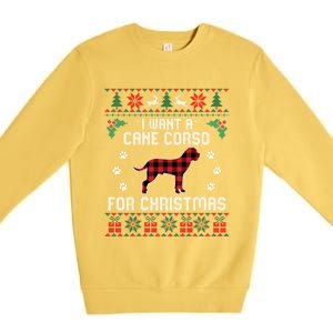 Cane Corso Dog Lover Xmas Funny Gift Dog Ugly Christmas Sweater Gift Premium Crewneck Sweatshirt