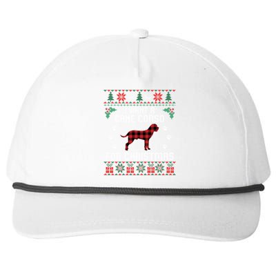 Cane Corso Dog Lover Xmas Funny Gift Dog Ugly Christmas Sweater Gift Snapback Five-Panel Rope Hat