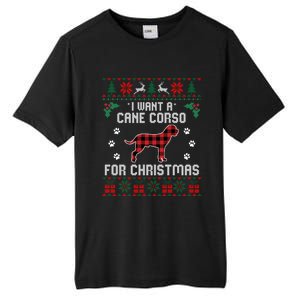 Cane Corso Dog Lover Xmas Funny Gift Dog Ugly Christmas Sweater Gift Tall Fusion ChromaSoft Performance T-Shirt