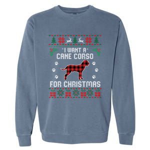 Cane Corso Dog Lover Xmas Funny Gift Dog Ugly Christmas Sweater Gift Garment-Dyed Sweatshirt