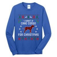 Cane Corso Dog Lover Xmas Funny Gift Dog Ugly Christmas Sweater Gift Tall Long Sleeve T-Shirt