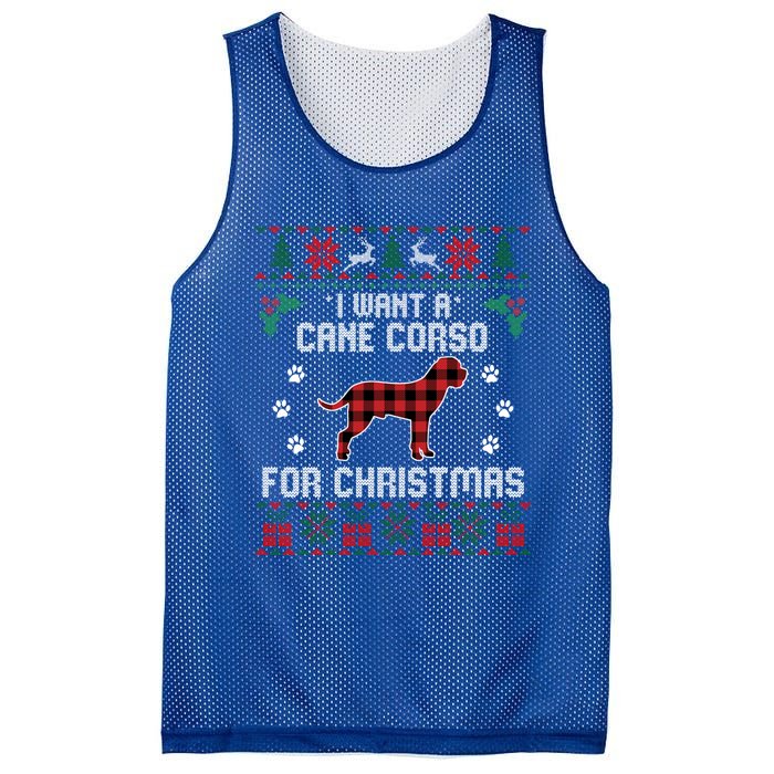 Cane Corso Dog Lover Xmas Funny Gift Dog Ugly Christmas Sweater Gift Mesh Reversible Basketball Jersey Tank