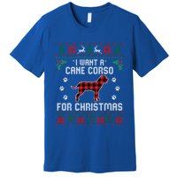 Cane Corso Dog Lover Xmas Funny Gift Dog Ugly Christmas Sweater Gift Premium T-Shirt